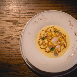 La crema parmentier con gambero
